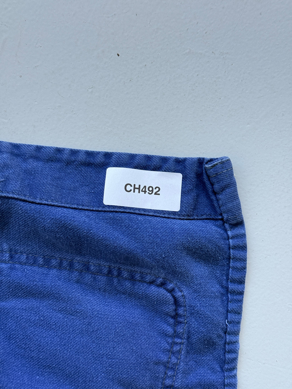 Blue French Eternit 1950s/60s Vintage Workwear Chore Jacket CH492 - Small