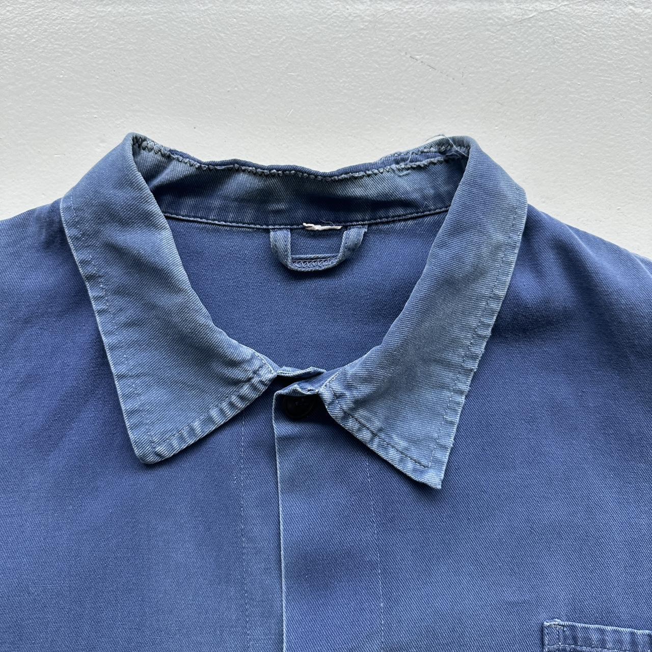 Faded Blue French Workwear 70’s Vintage Chore Jacket CH005 - XL Boxy