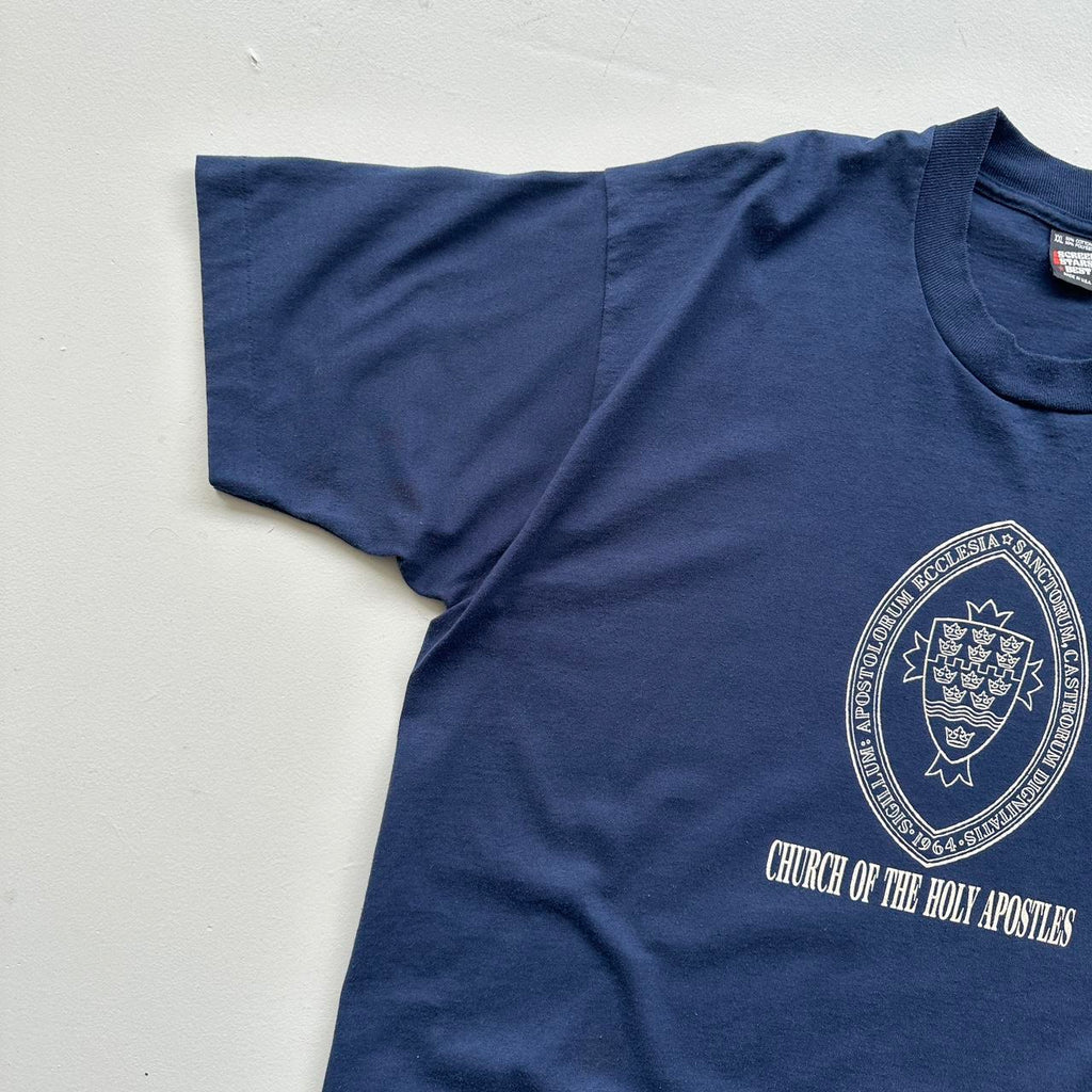 Navy Church Of Holy Apostiles 90s Vintage Boxy T-shirt - XL