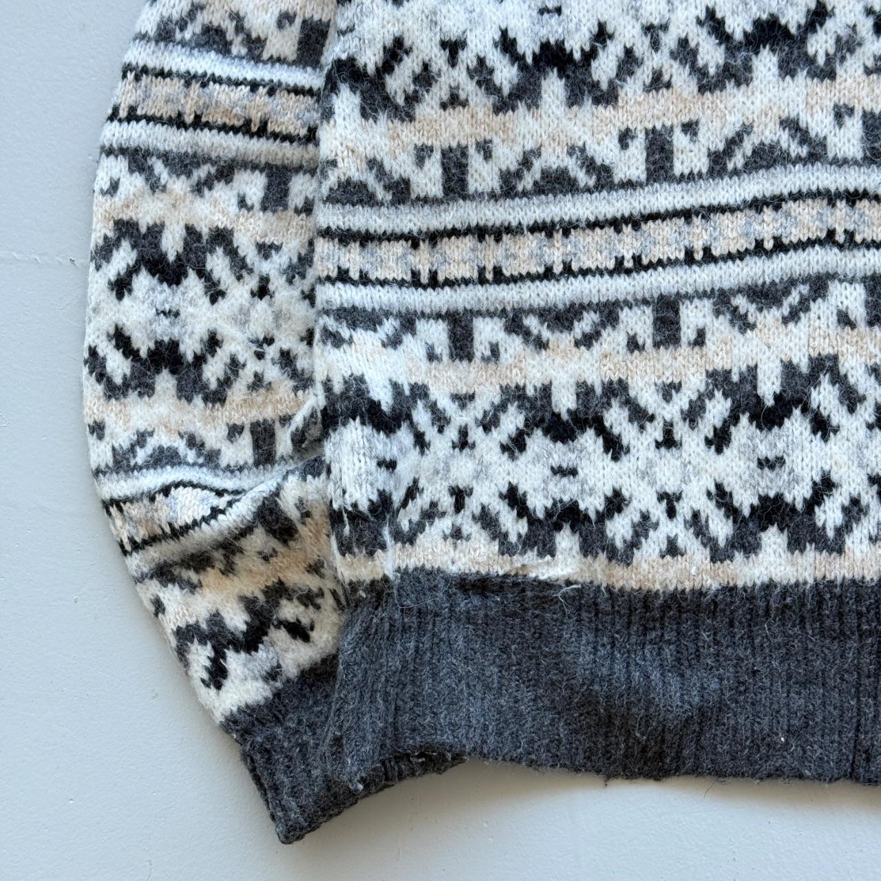 Cream Patterned GAP 00s Acrylic Knit Jumper - 10