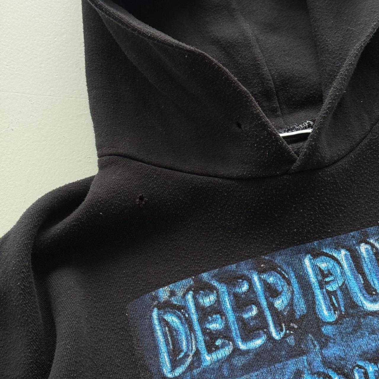 Black Deep Purple 90s Vintage Graphic Hoodie - XL