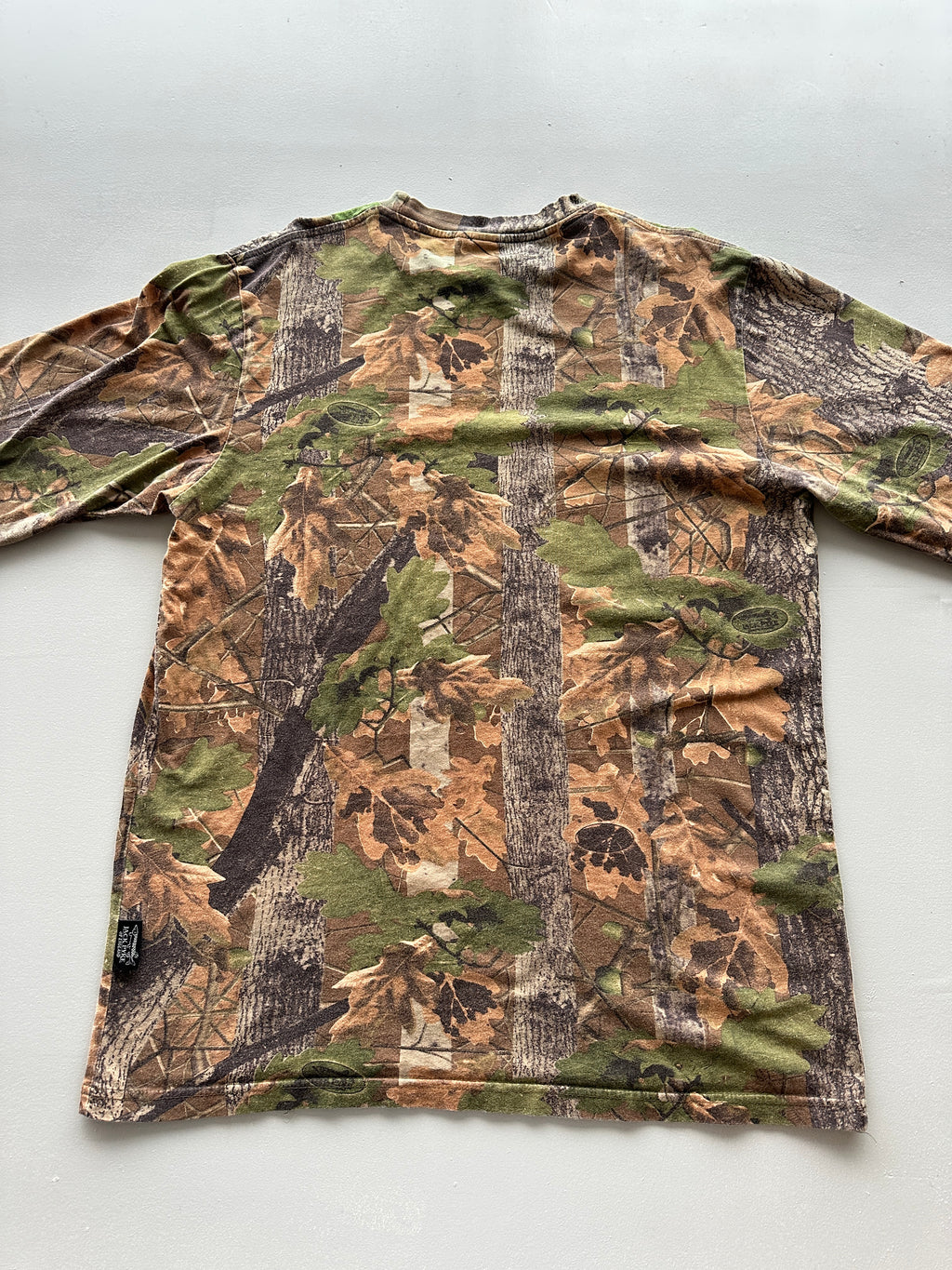 Real Tree Camo All-Over Jack Pyke Print Vintage Long Sleeve T-shirt - XL