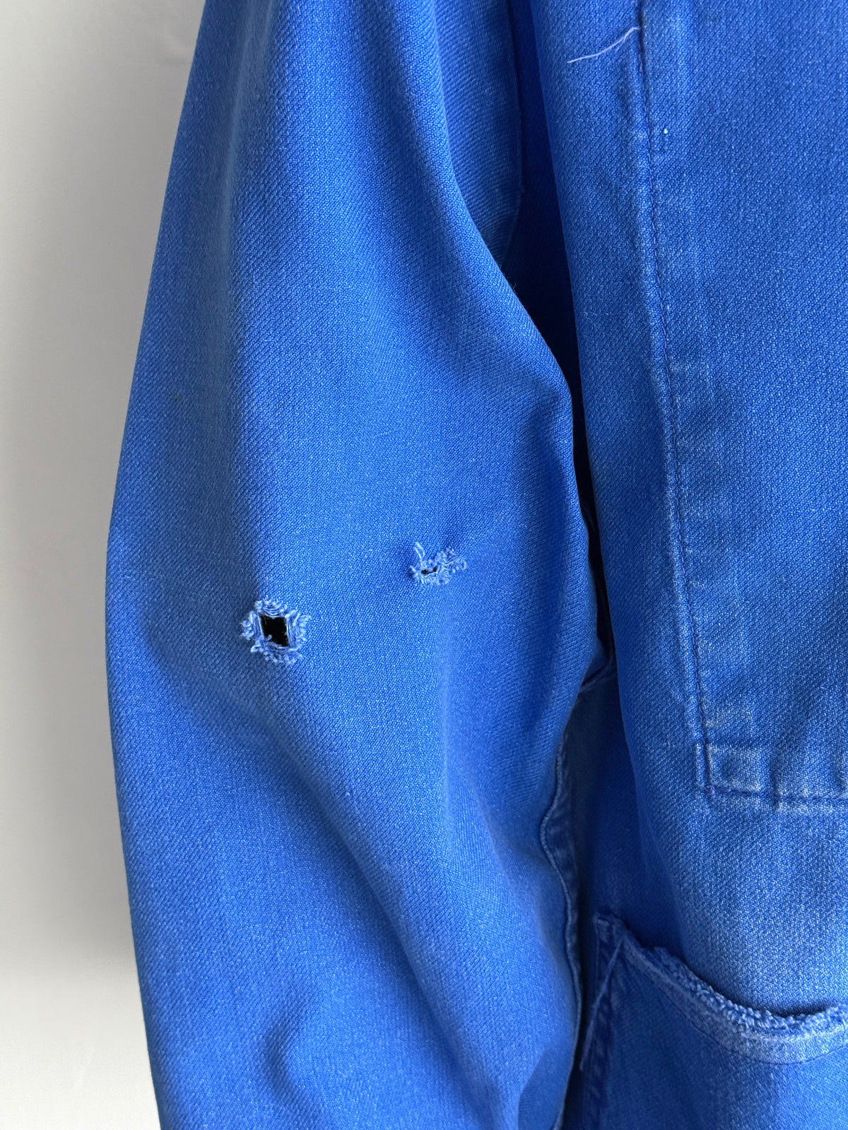 Thrashed Blue Beugnet 60's Vintage Workwear Chore Jacket CH556 - Medium