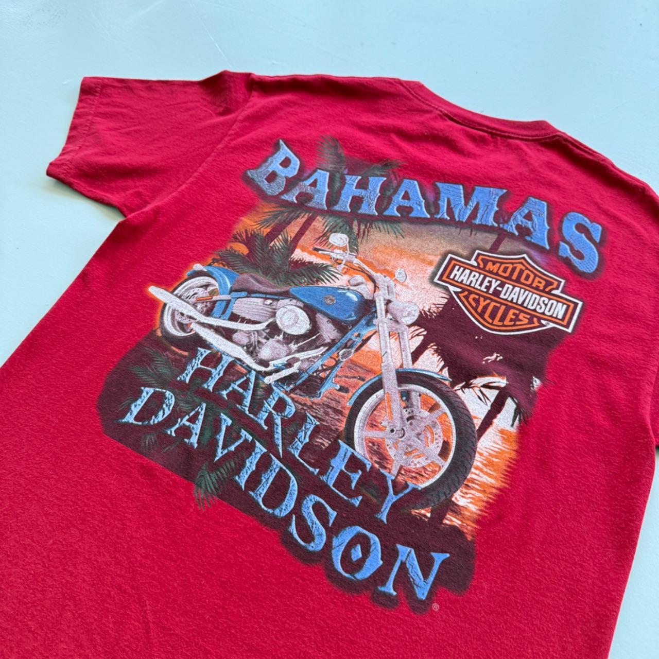 Red Harley Davidson 90s Vintage Graphic T-shirt - Large