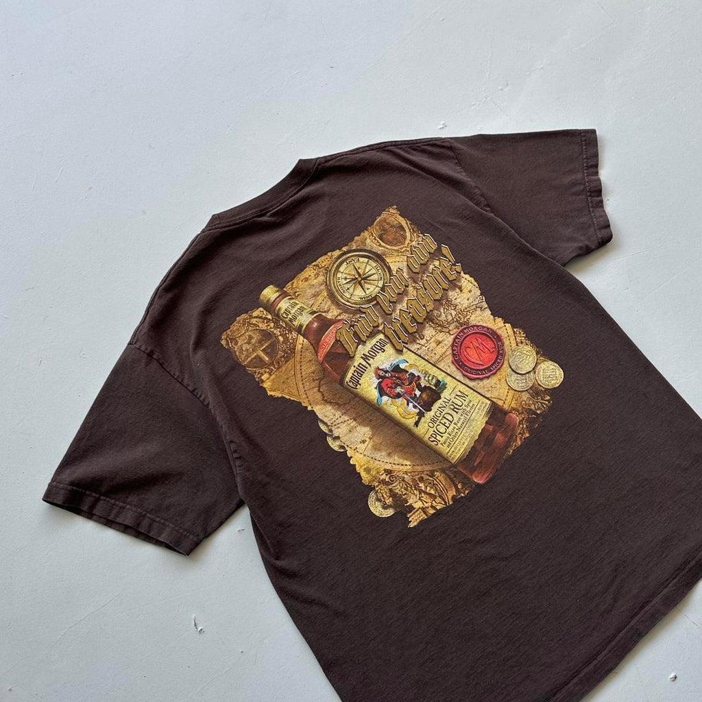 Brown Captain Morgan's 00s T-shirt - XL