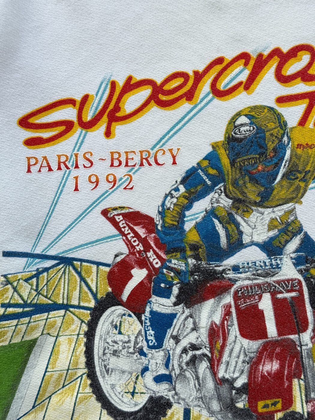 Supercross Paris-Bercy 1992 90s Vintage Graphic Sweatshirt - Medium