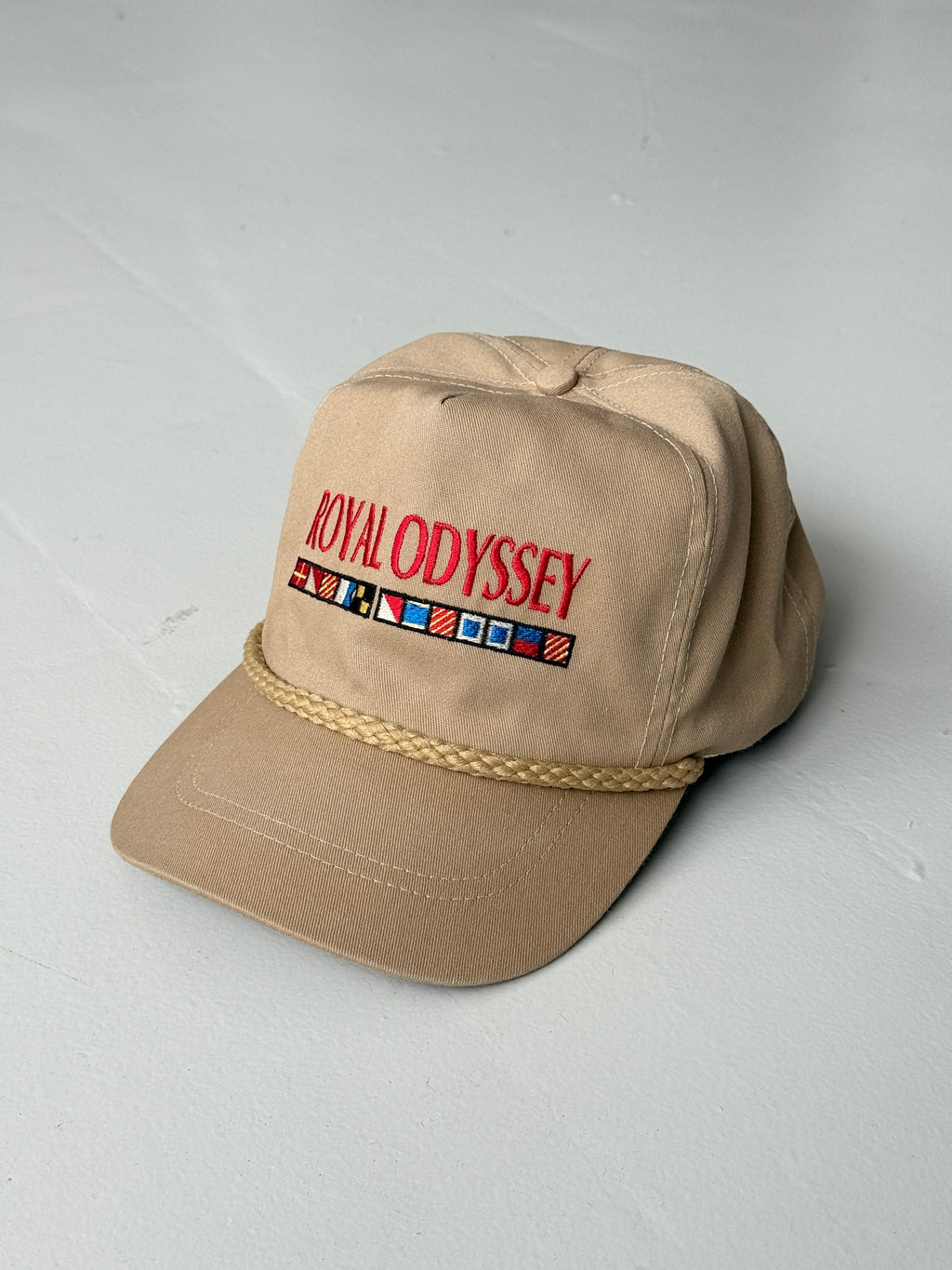 Beige Royal Odyssey Vintage Cotton SnapBack Trucker Cap