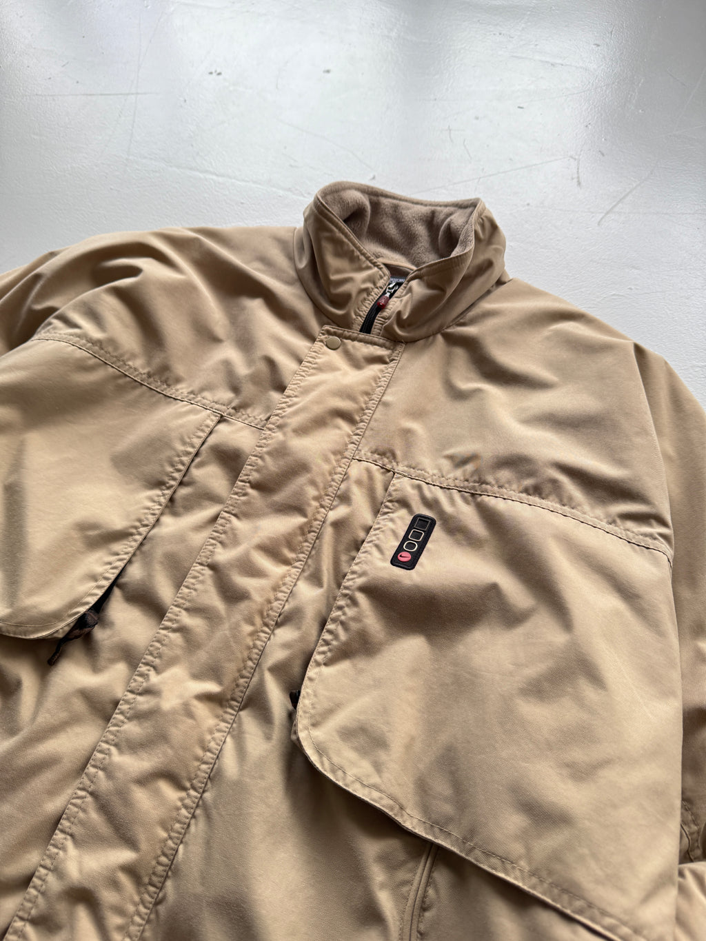 Beige Nike 00's Vintage Puffer Winter Jacket - XL
