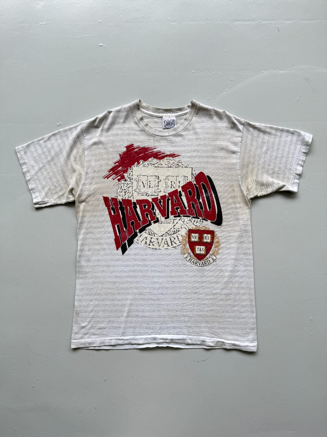 Savvy Sportswear Harvard University Graphic 90s Vintage Single Stitch T-Shirt -