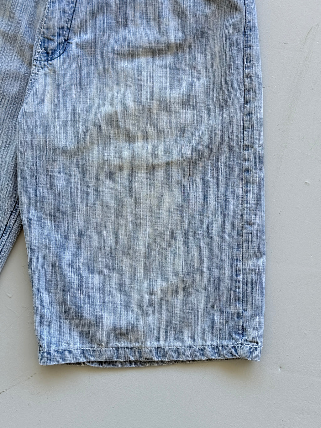 Light Blue Delf 00's Vintage Y2K Baggy Hip Hop Denim Shorts - W38 x L14