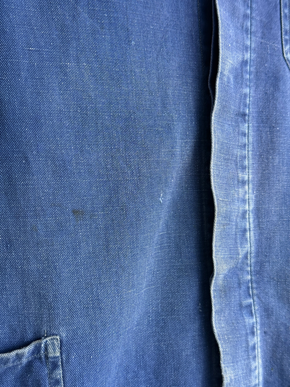 Blue French 1950's/60's Vintage Workwear Chore Jacket CH468 - Small