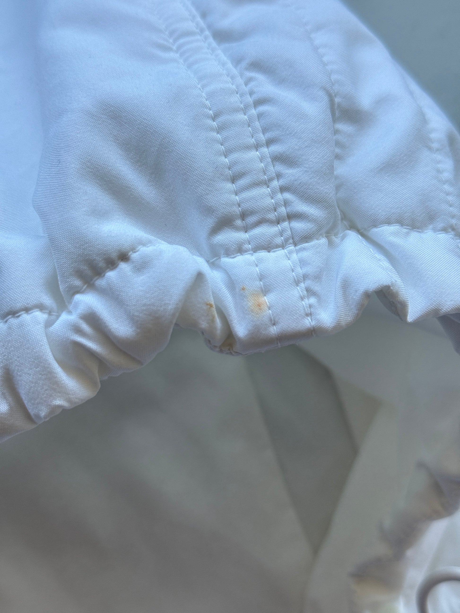 White Adidas 90's Vintage 1/4 Zip Shell Jacket - Medium