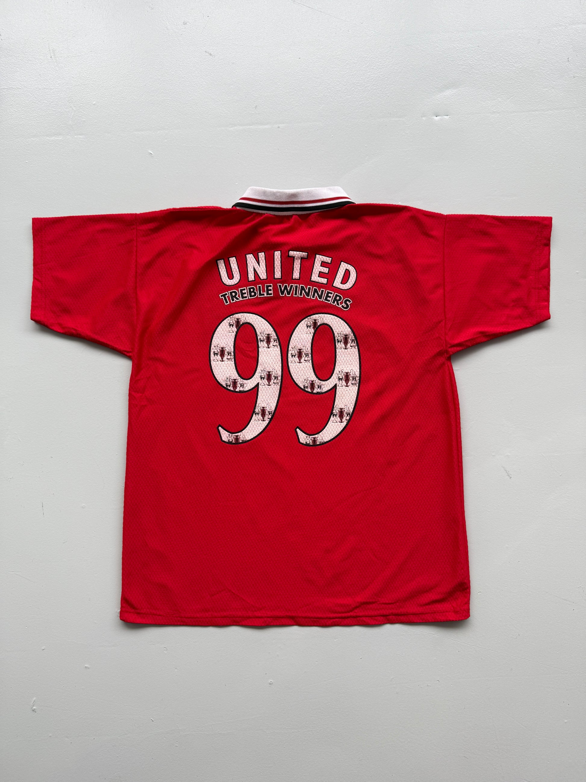 Manchester United Treble Winners 1999 Vintage Novelty Football Shirt - Large