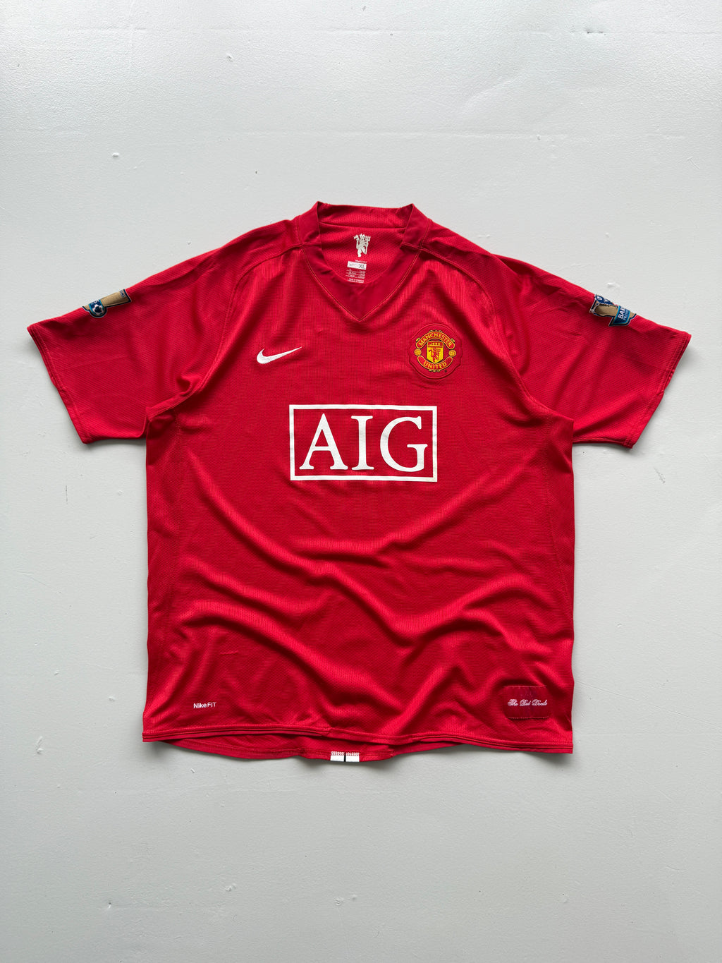 Nike Manchester United Tevez #32 07/08 Home Football Shirt - XL