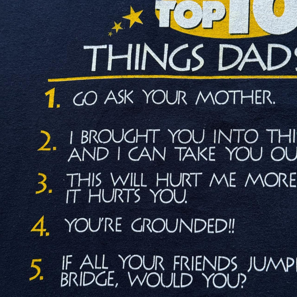 Navy Blue Dad Slogan Vintage 90s T-shirt - 2XL