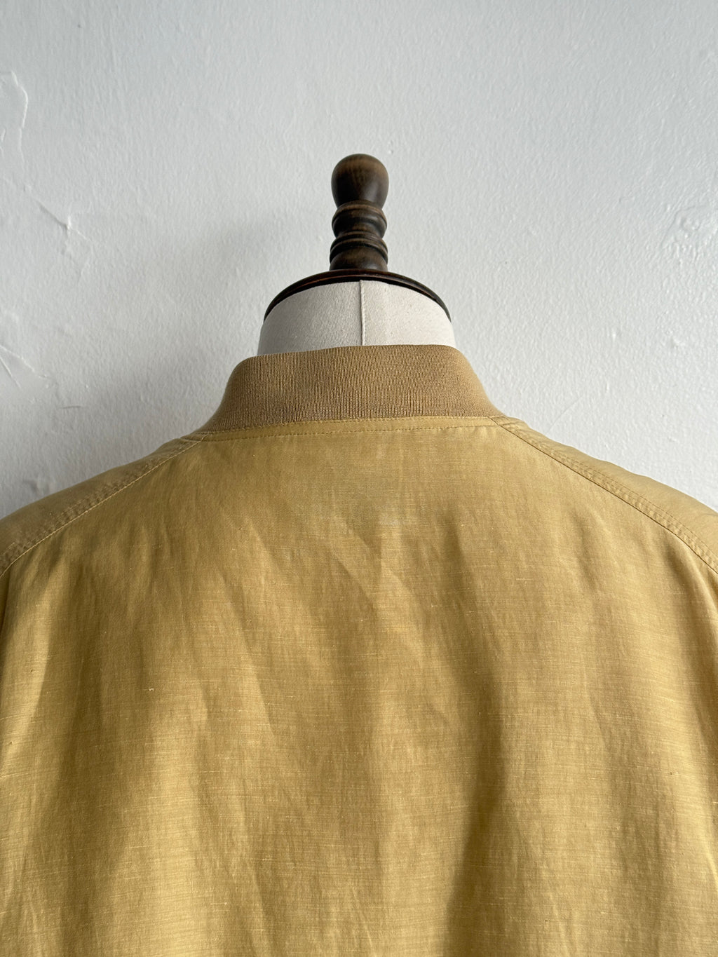 Camel Collection Silk Linen 90's Vintage Bomber Jacket - Large