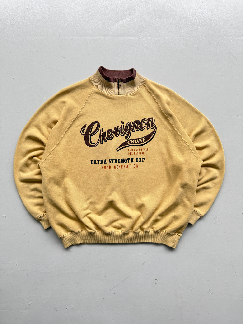 Chevignon Cruise Quarter Zip 90's Vintage Sweatshirt - Medium