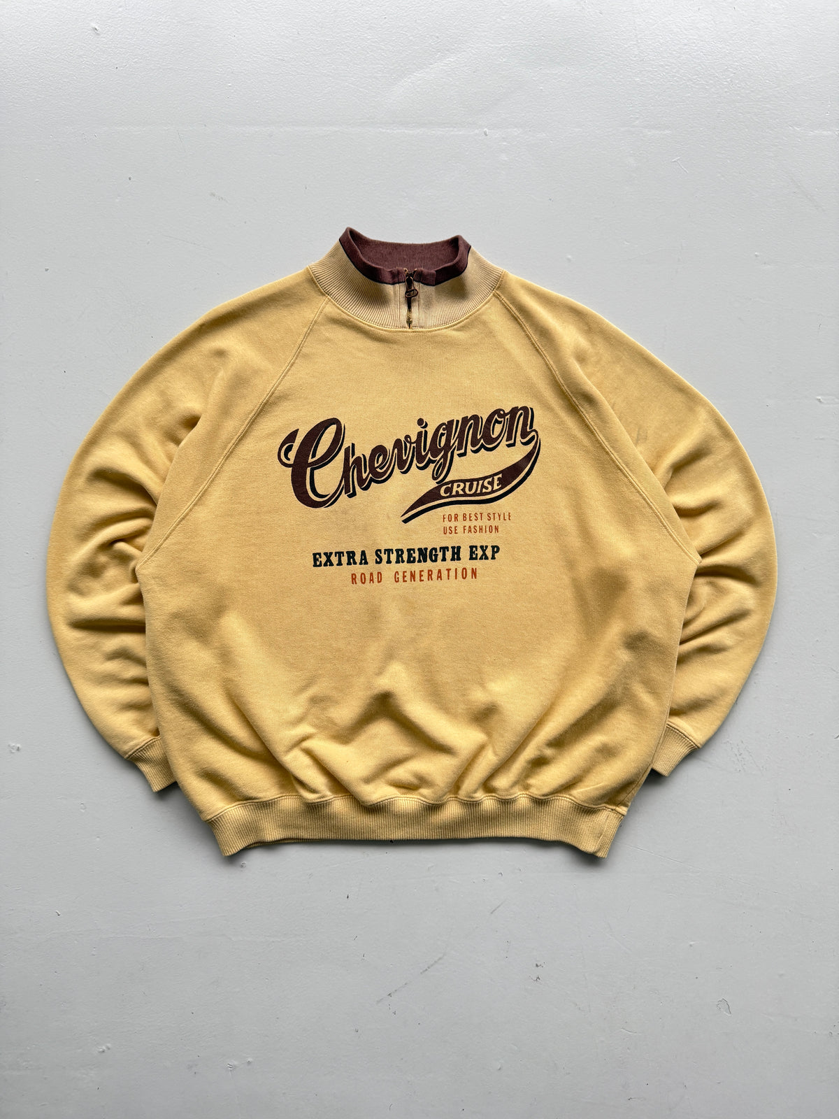 Chevignon Cruise Quarter Zip 90's Vintage Sweatshirt - Medium