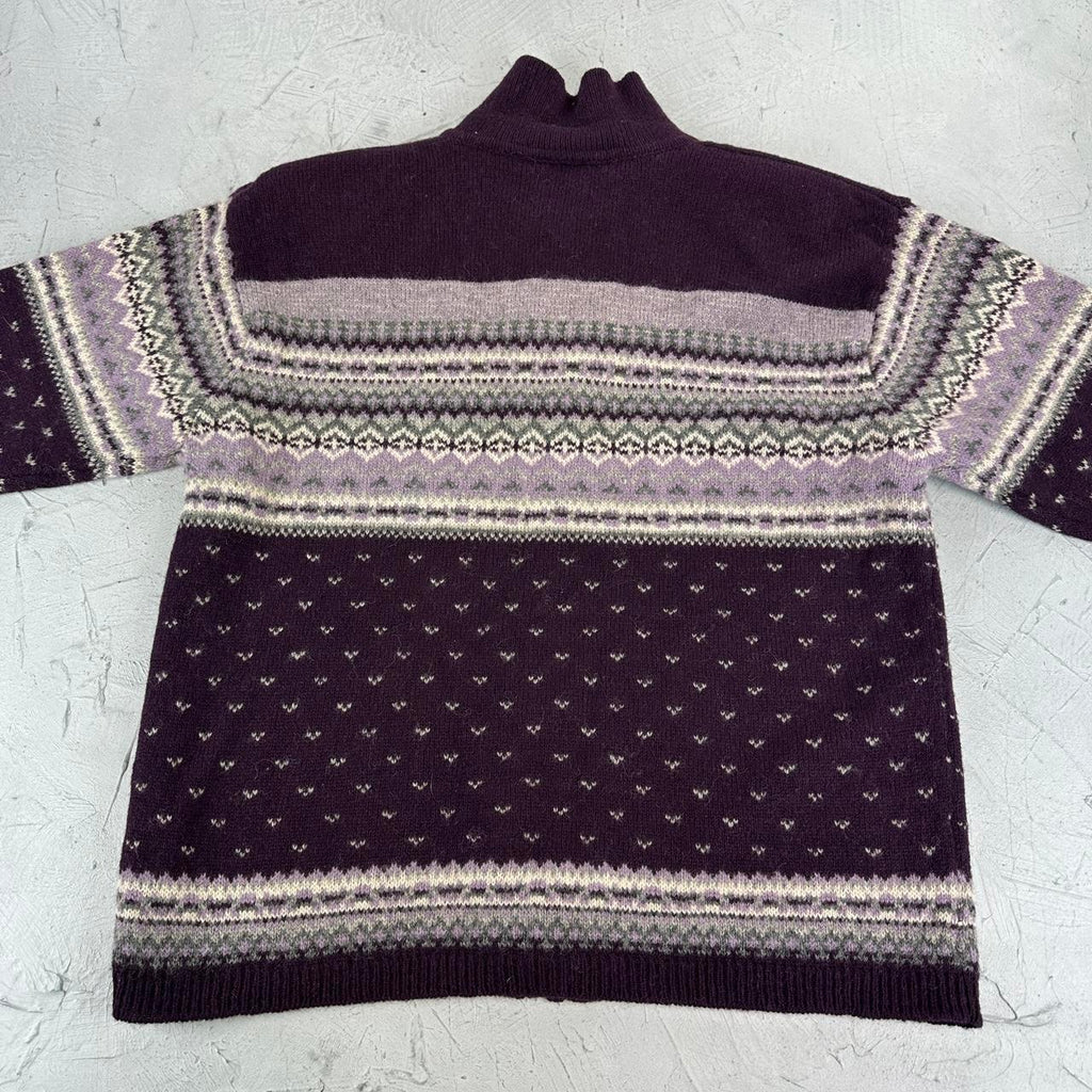 Jessica Shetland Wool 90's Knitted Sweatshirt - Medium