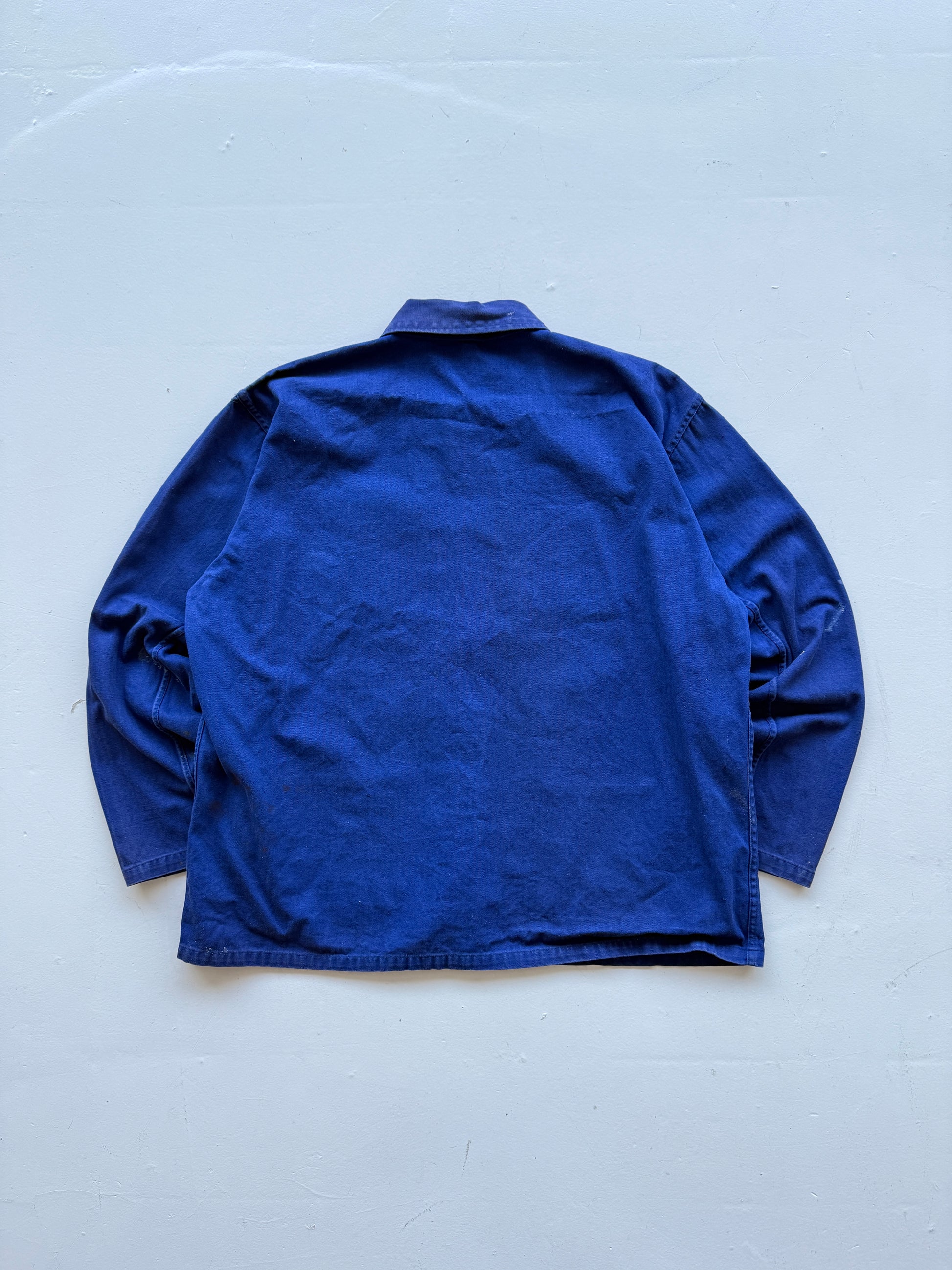 Navy French Herringbone Twill Workwear 80’s Vintage Chore Jacket CH030 - Large