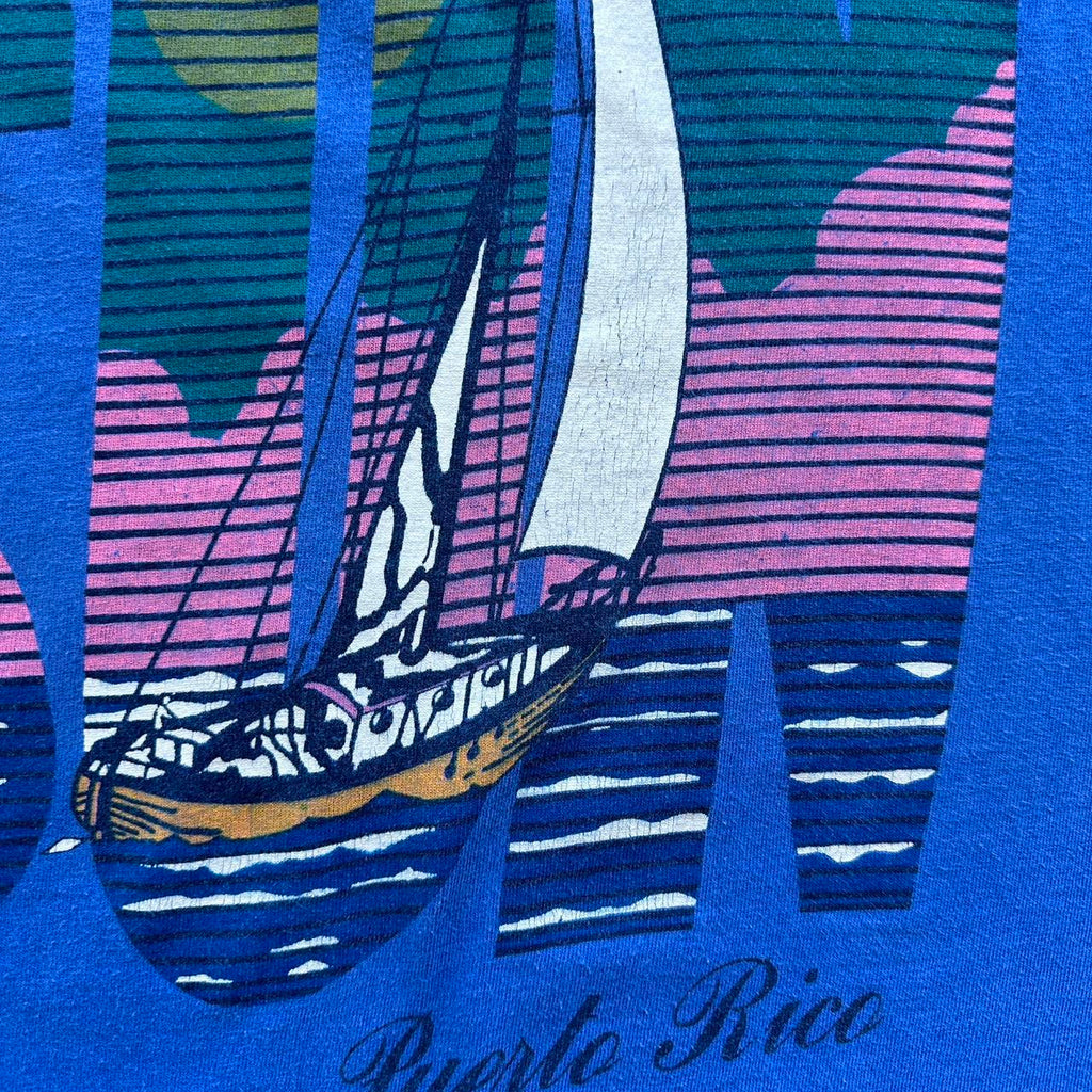 Blue SUN 90s Vintage T-shirt - Medium