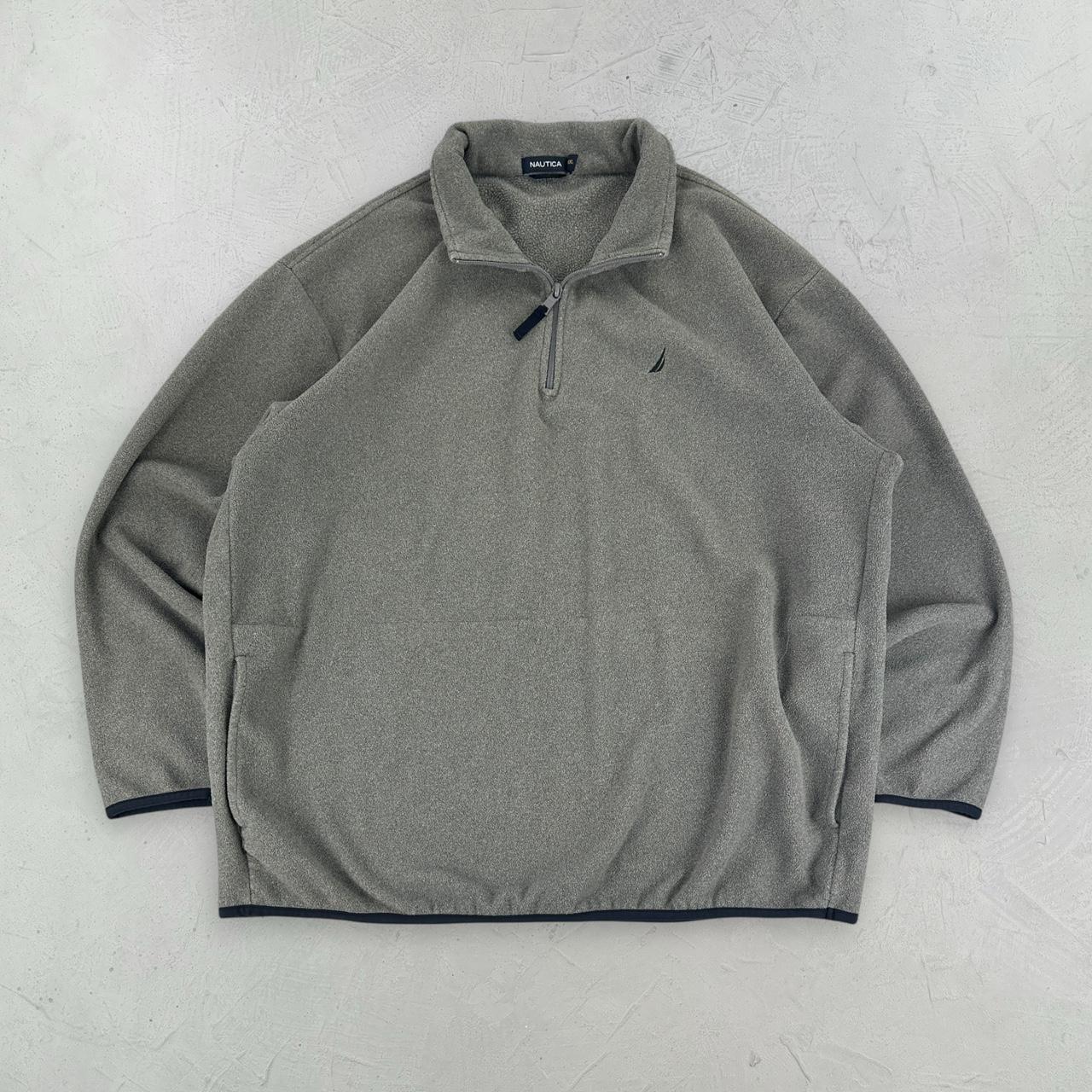 Grey Naurtica Quarter-Zip 90s vintage Fleece - 2XL