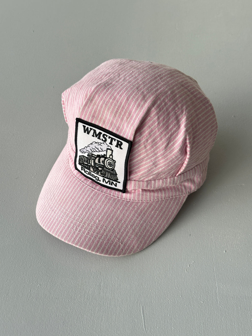 Childrens Pink WMSTR Steam Train Vintage Railroad Conductors Trucker Cap
