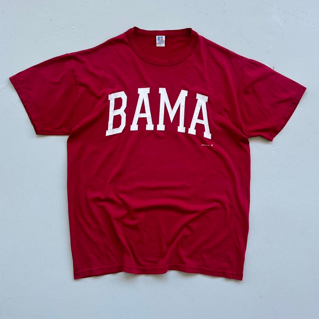 Burgundy BAMA University 90s Vintage T-shirt - Large