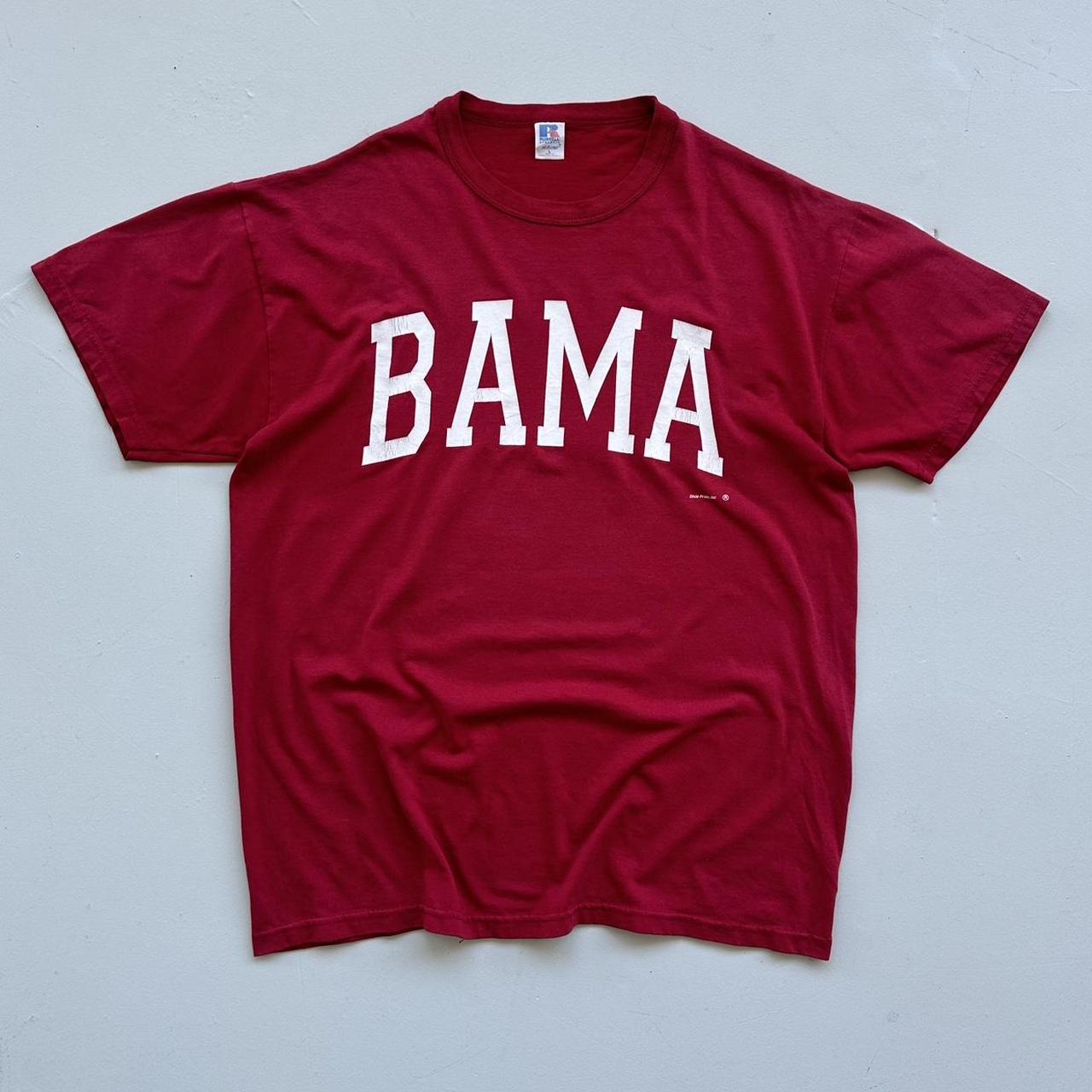Burgundy BAMA University 90s Vintage T-shirt - Large