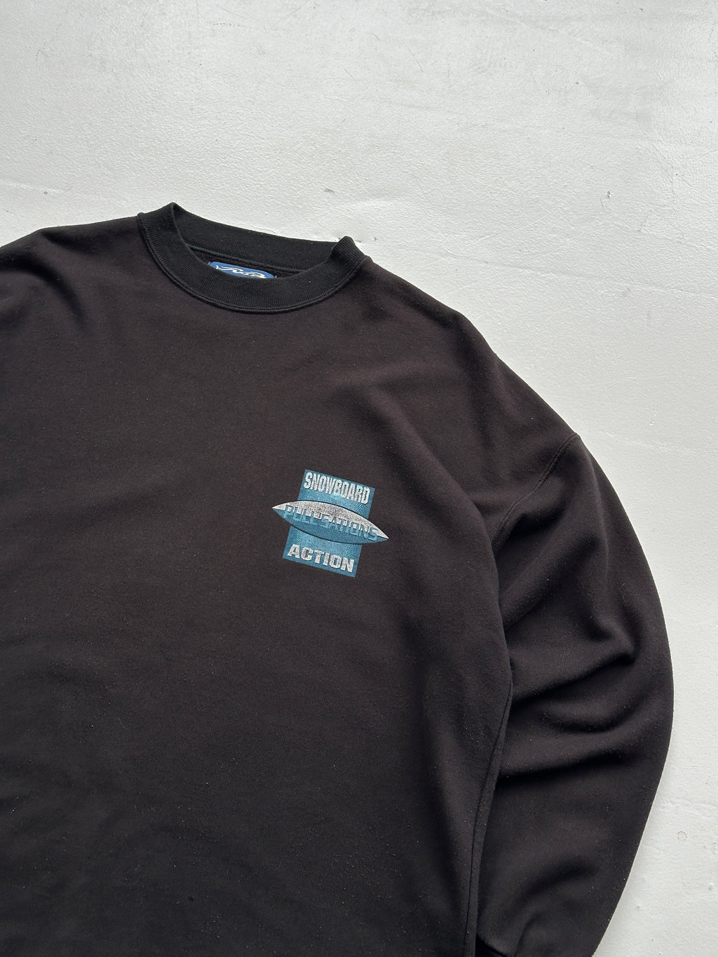 Black Snowboarding 90's Vintage Graphic Sweatshirt Jumper - Large