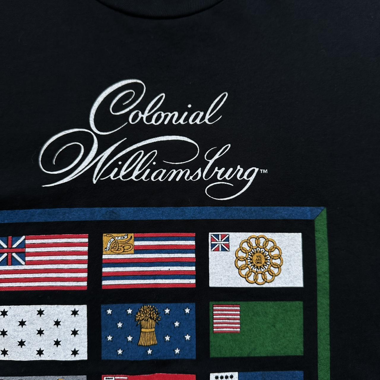 Colonial Williamsburg Black Tourist 90s Vintage T-shirt - XL