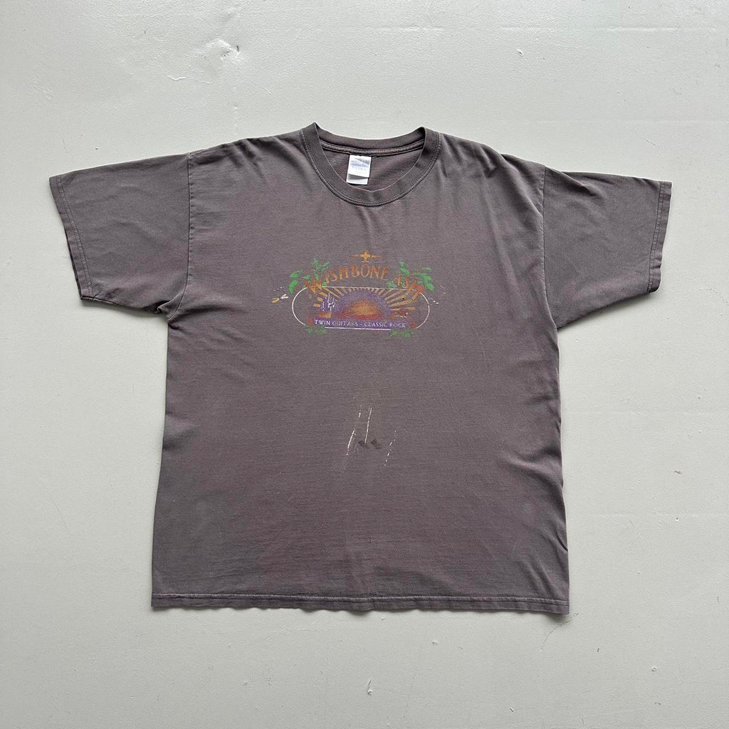 Faded Grey Wishbone Ash Vintage Graphic Band Tshirt - XL
