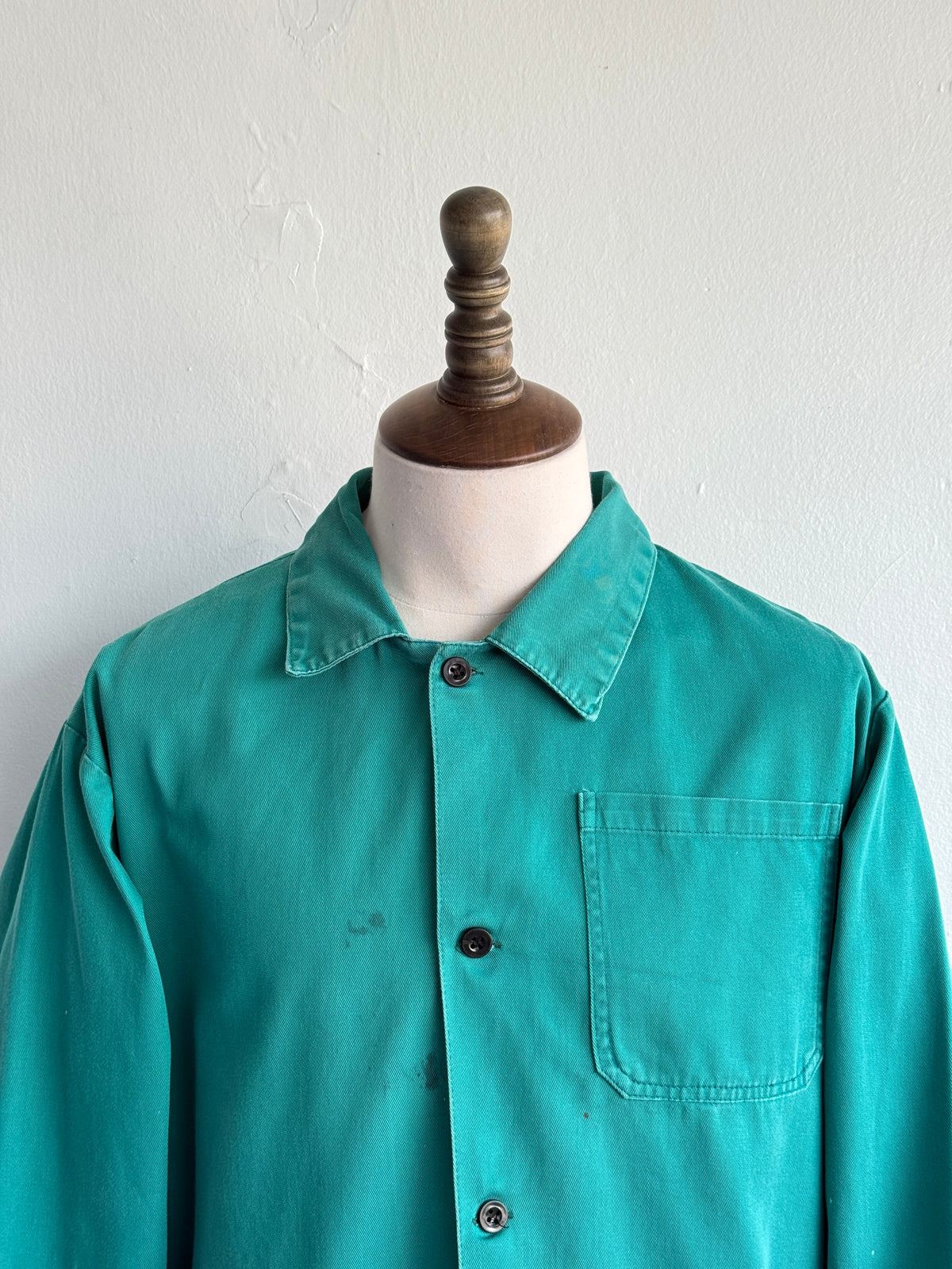 Turquoise European Vintage Workwear Chore Jacket CH476 - Large