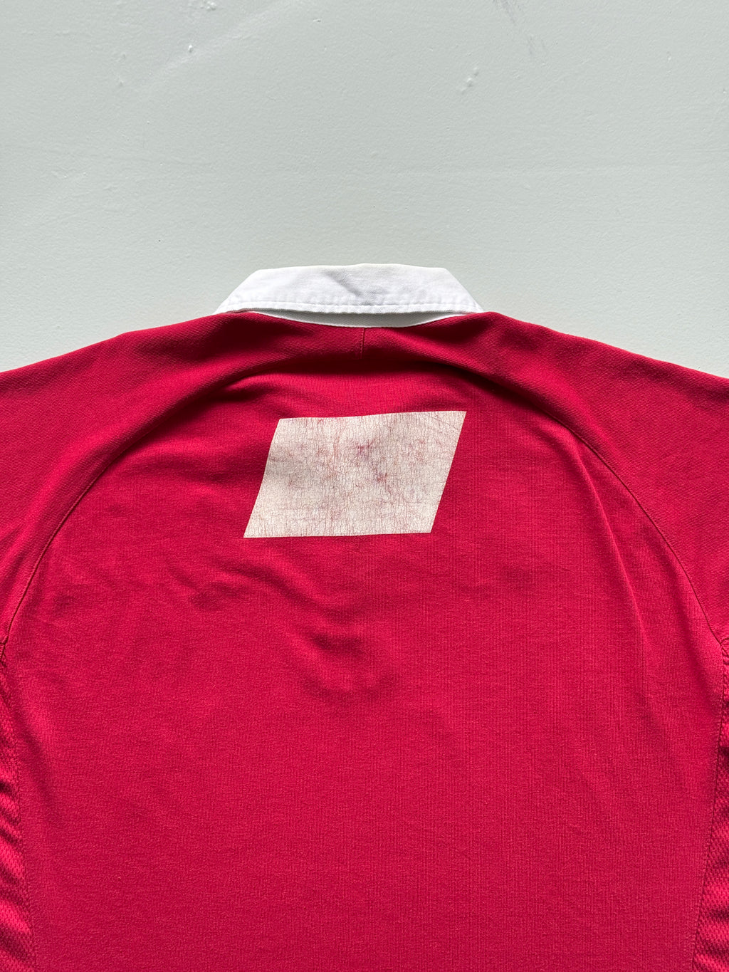Red Queensland Reds 00's Vintage Short Sleeve Rugby Polo Jersey - Large