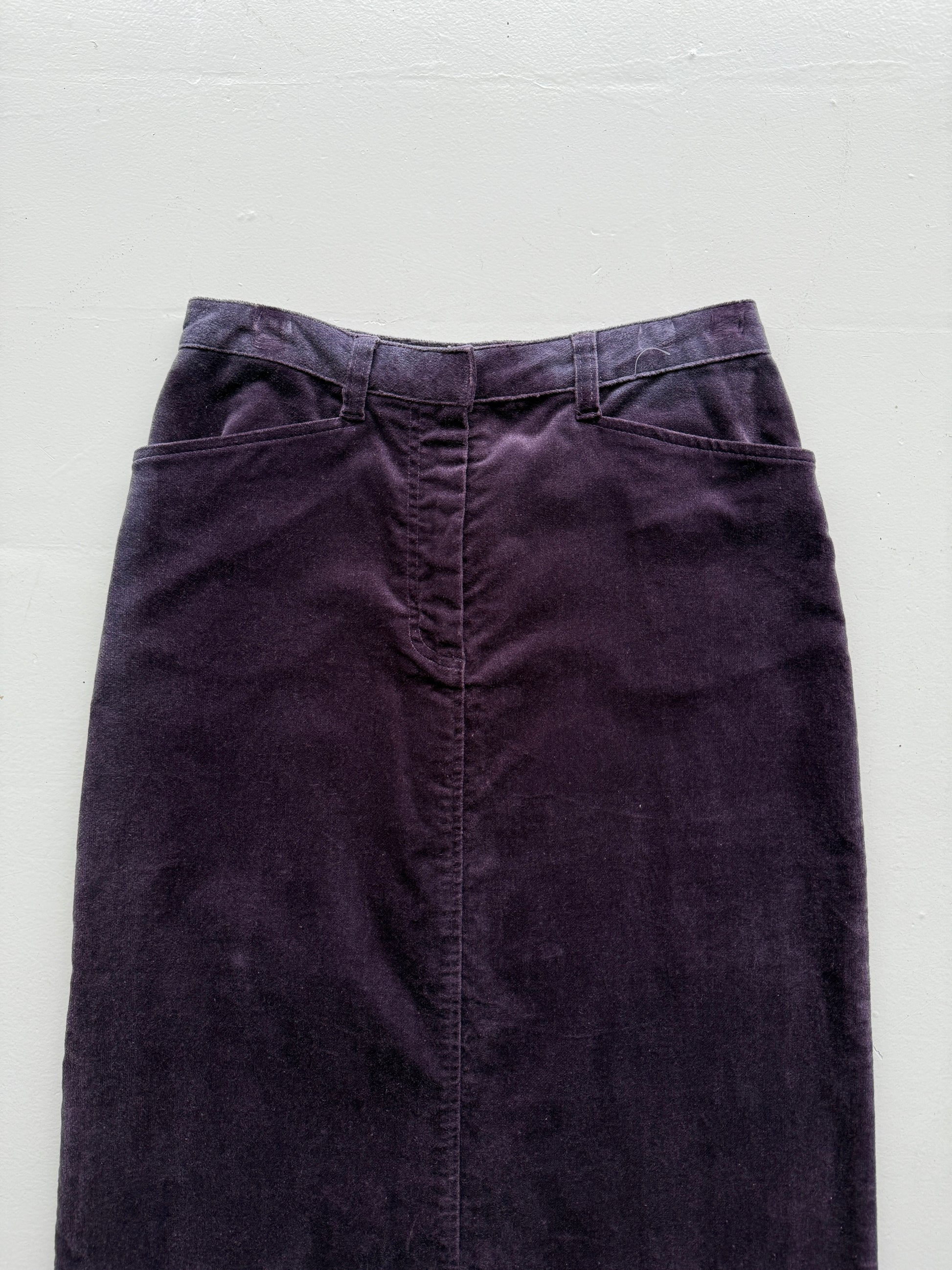 Purple Hawkshead Y2K Vintage Velvet Maxi Skirt - UK 10