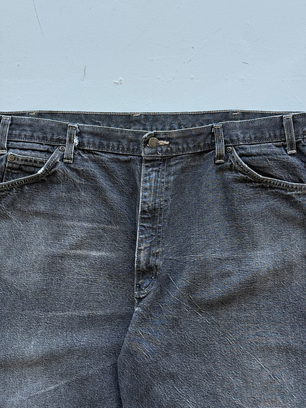 Grey Dickies 00's Vintage Denim Workwear Jean Shorts - W42 x L13