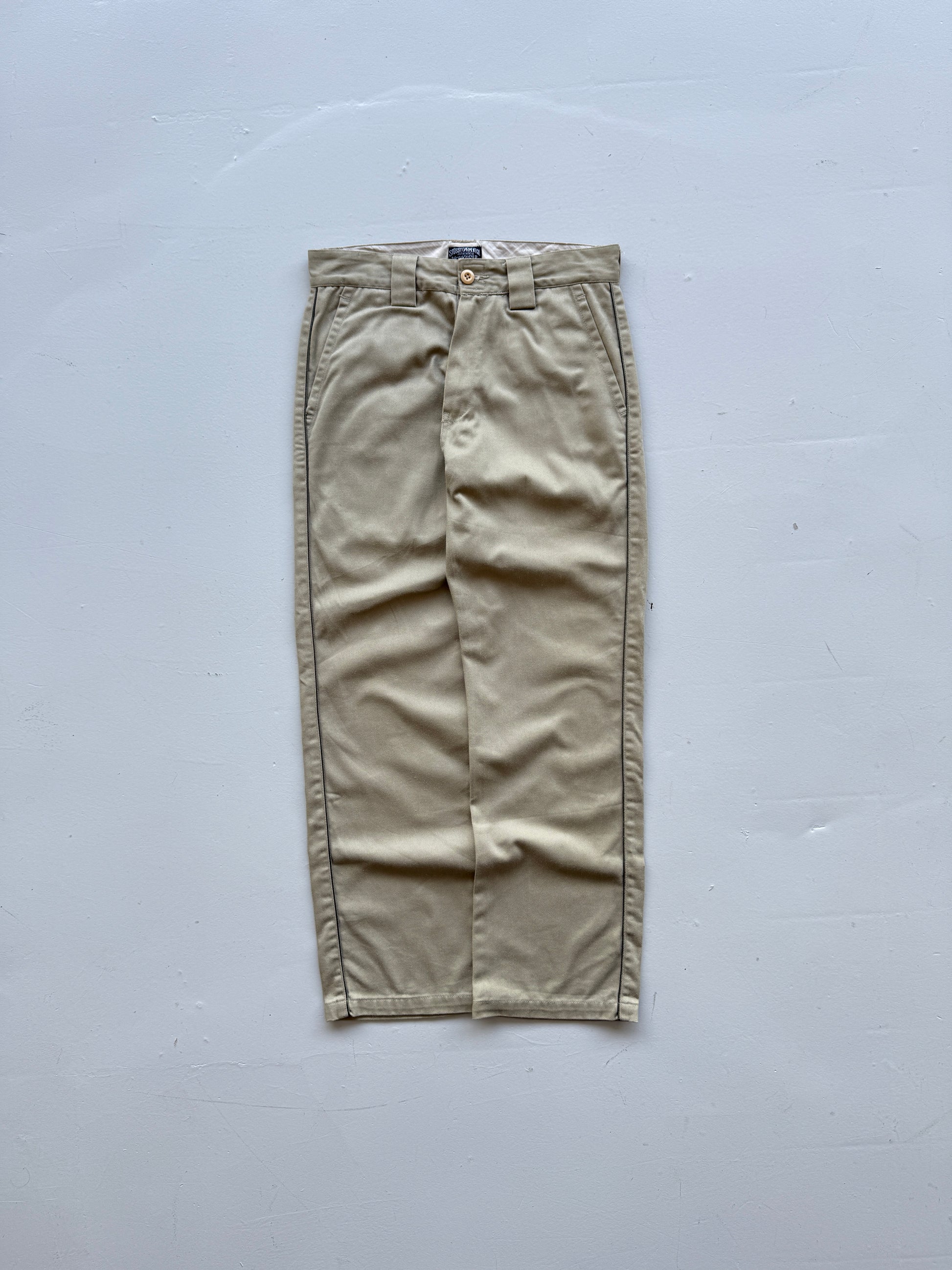 Beige Vintage Stussy Workgear Chino Trousers - 30" x 29"