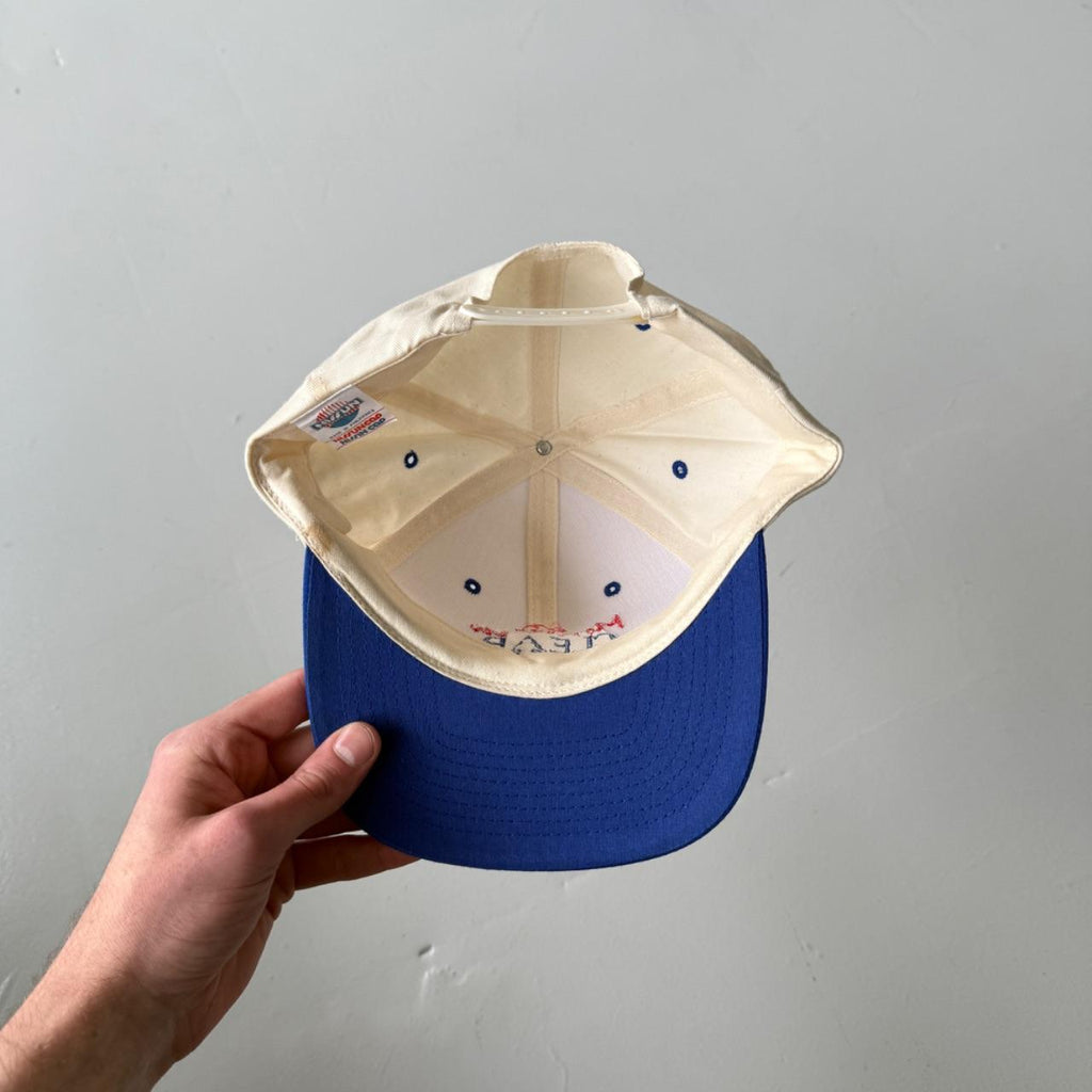 Cream Blue Mesidian Clear Vintage Cotton SnapBack Trucker Cap