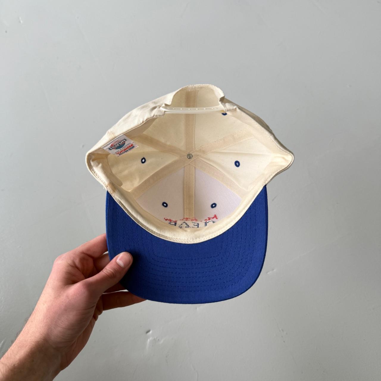 Cream Blue Mesidian Clear Vintage Cotton SnapBack Trucker Cap