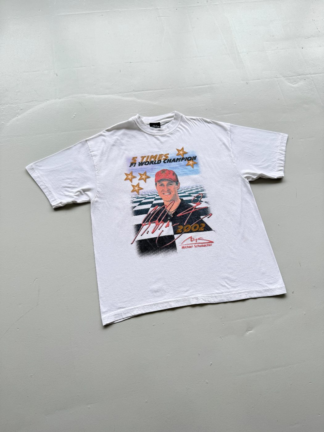 Michael Schumacher Official 5 Times F1 World Champion 2002 Vintage Graphic T-Shi