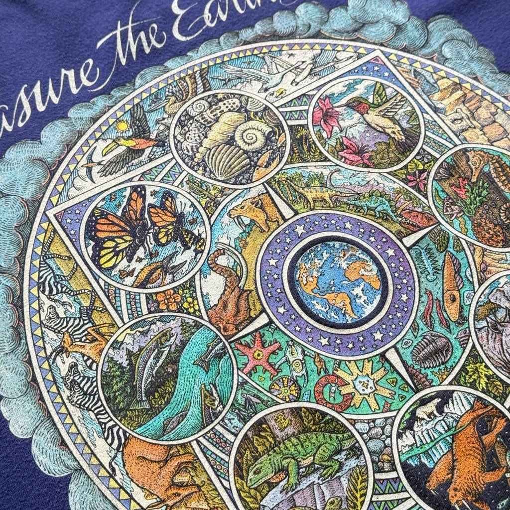 Purple Earth's Magic 90s Vintage Graphic Tourist T-Shirt - XL