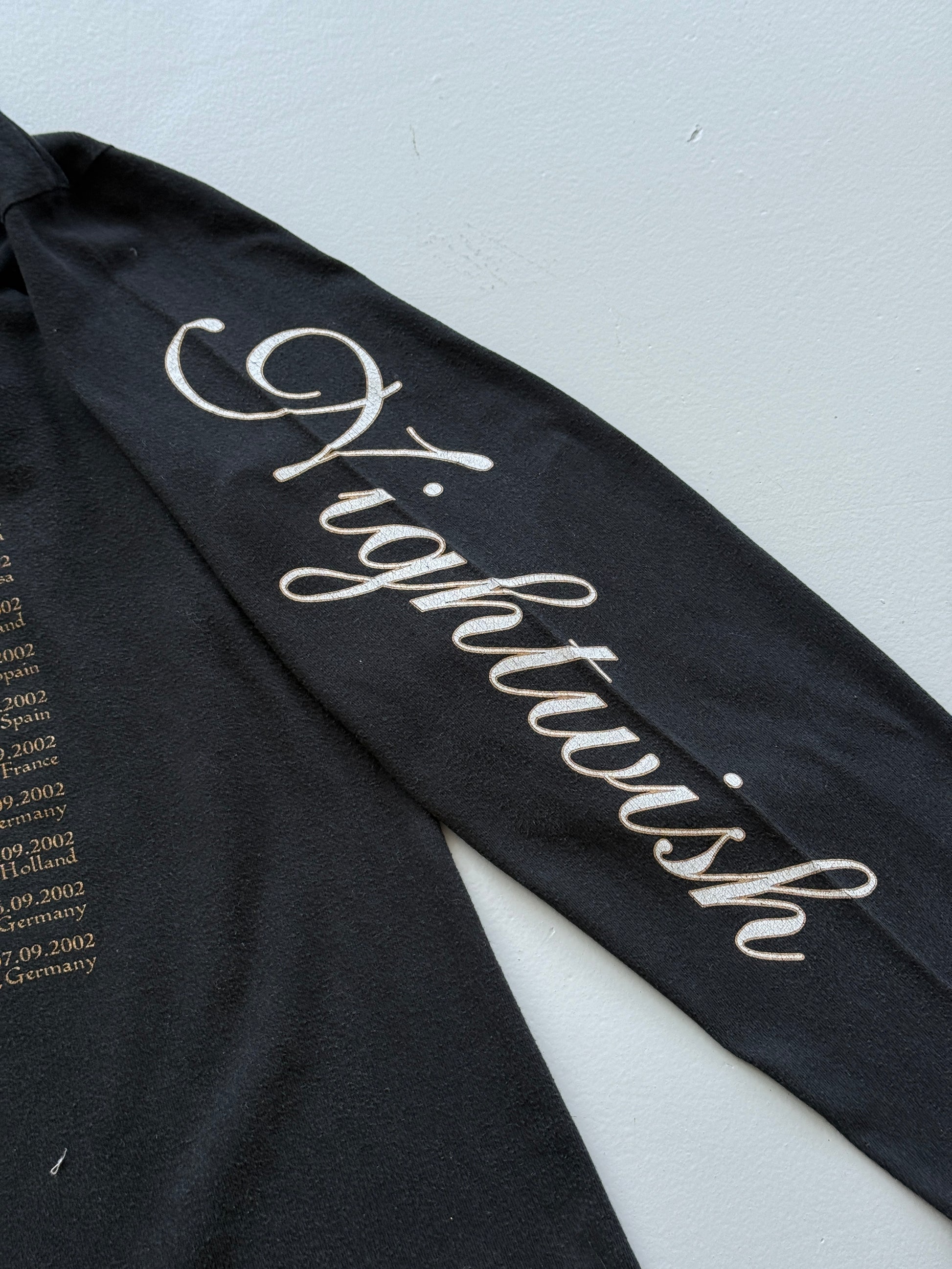 Black Nightwish Century Child 2002 World Tour Vintage Long Sleeve Graphic T-Shir