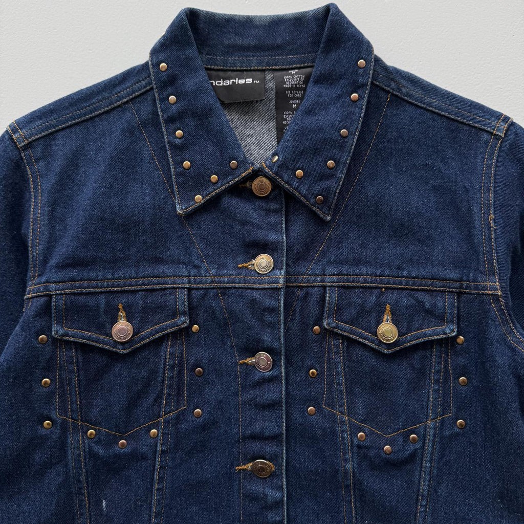 Boundaries Studded Denim Vintage Y2K Jacket - Womens Size 8