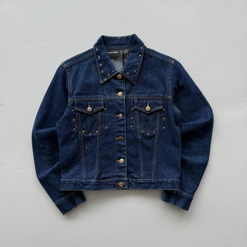 Boundaries Studded Denim Vintage Y2K Jacket - Womens Size 8
