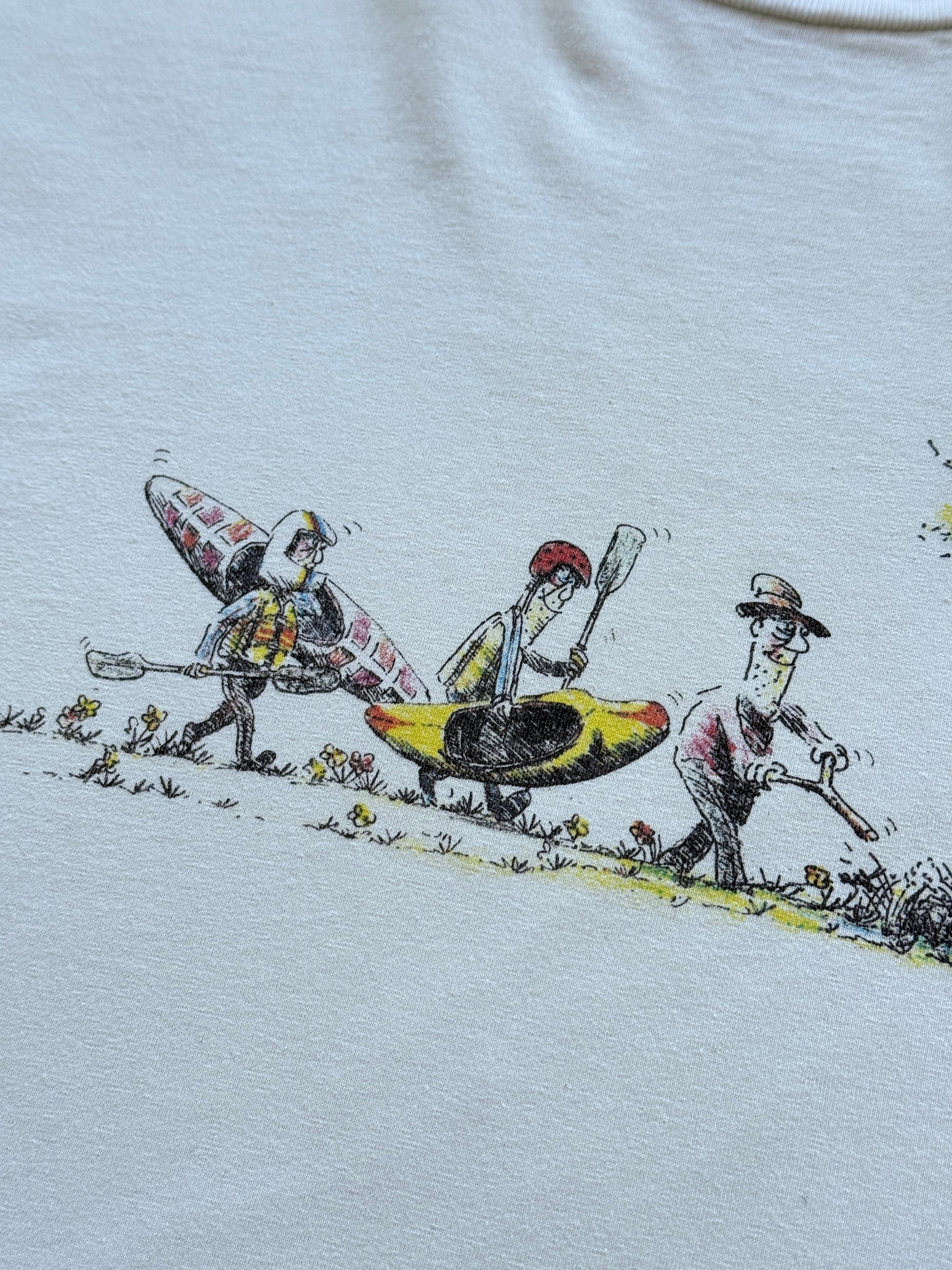 Off White Novelty Cartoon 00's Vintage Graphic T-Shirt - XL