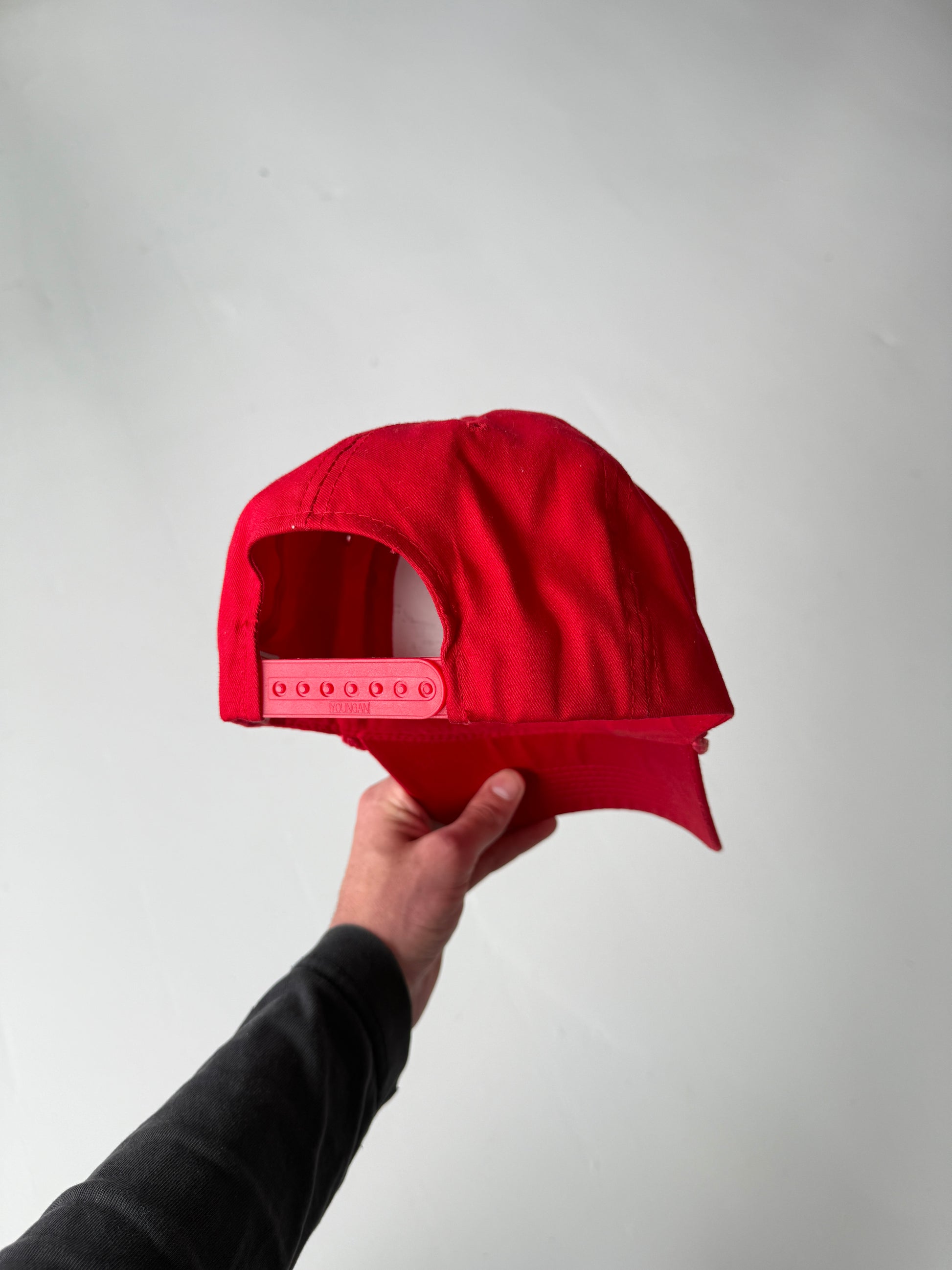 Red Farmers Livestock Vintage Cotton SnapBack Trucker Cap