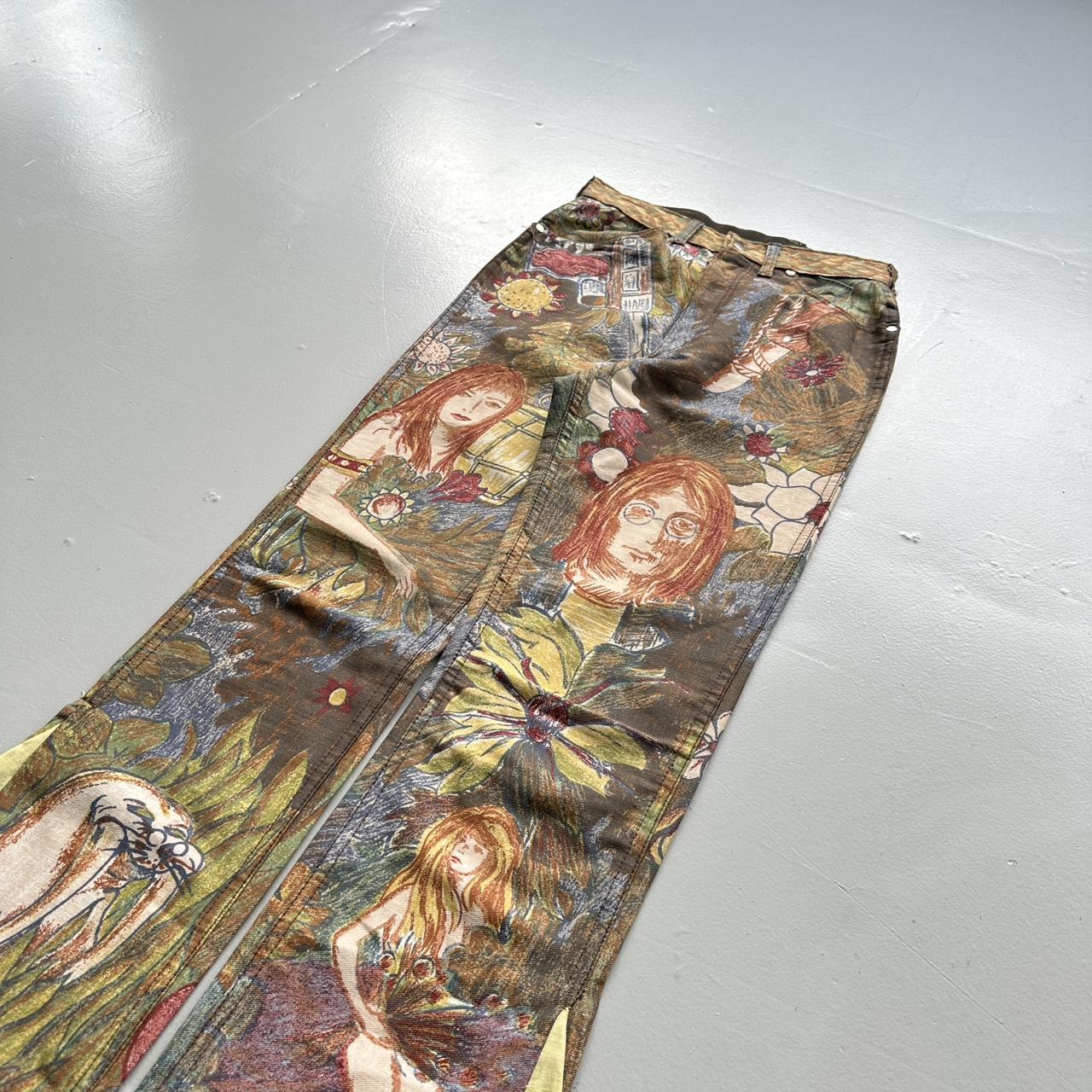 Rare 1960s Wrangler John Lennon Tapestry Vintage Flares - 26” x 32”