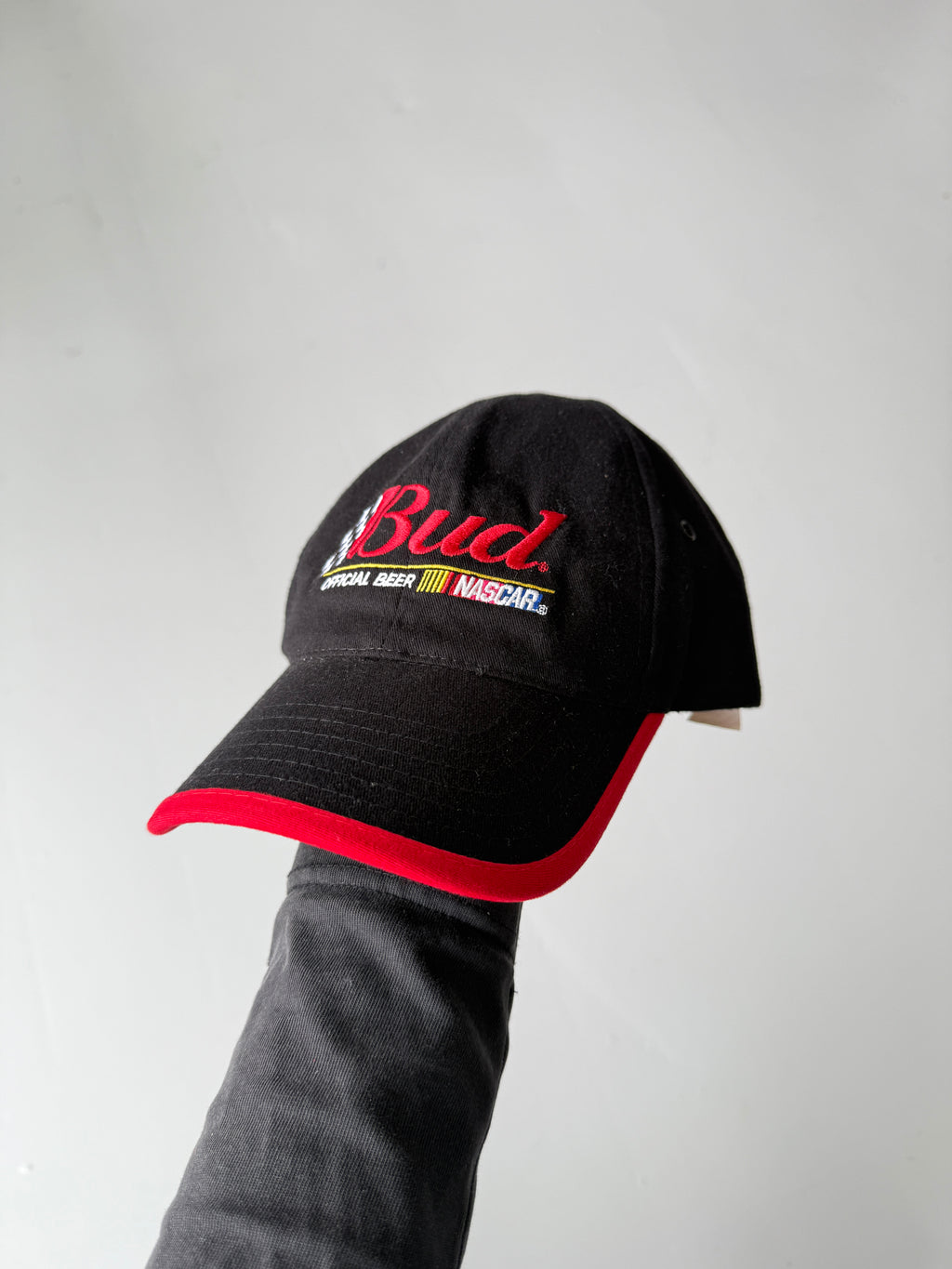Black Budweiser Nascar Vintage Cotton SnapBack Trucker Cap