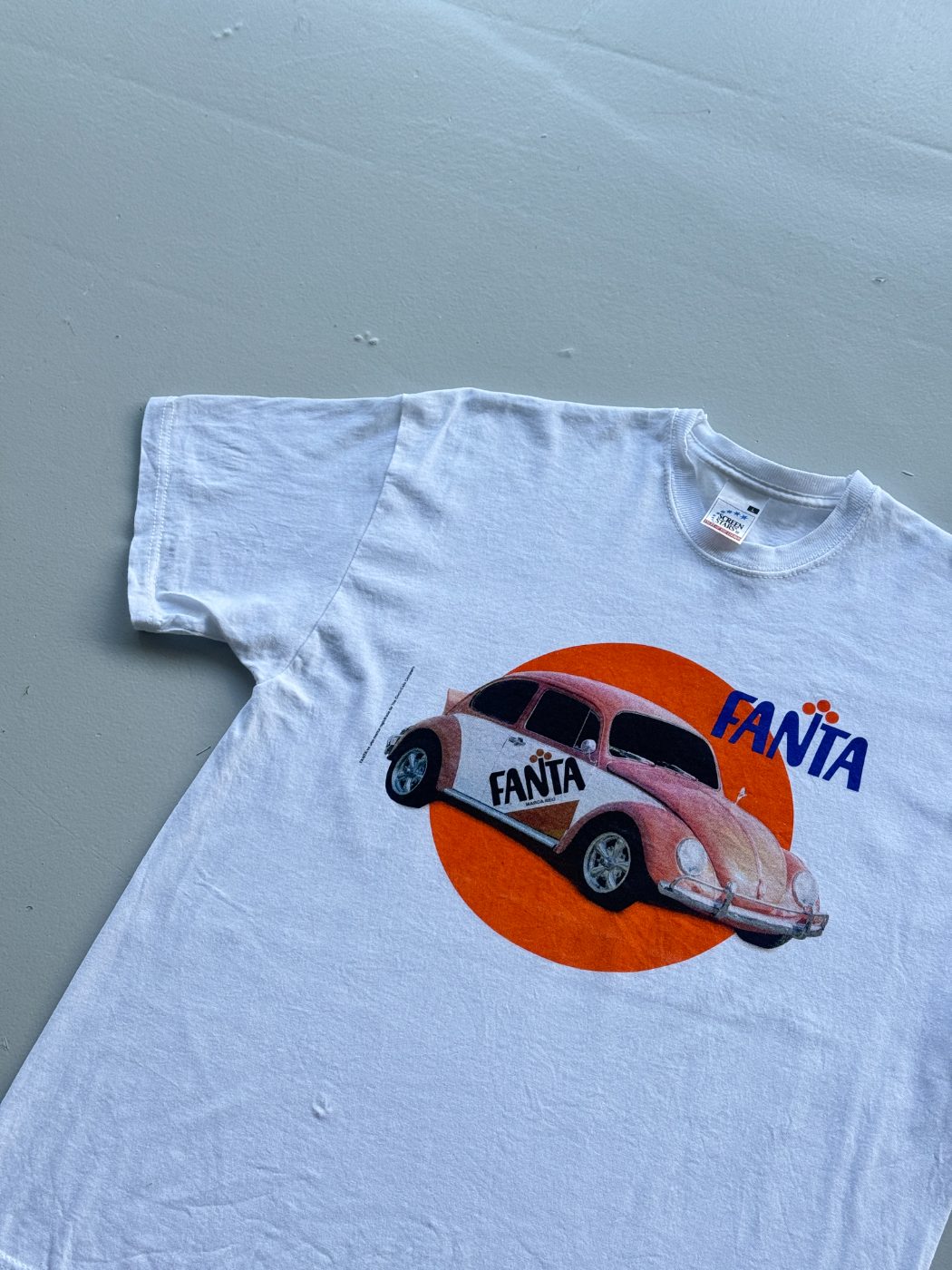 Fanta VW Beetle Graphic Screen Stars Vintage T-Shirt - Large