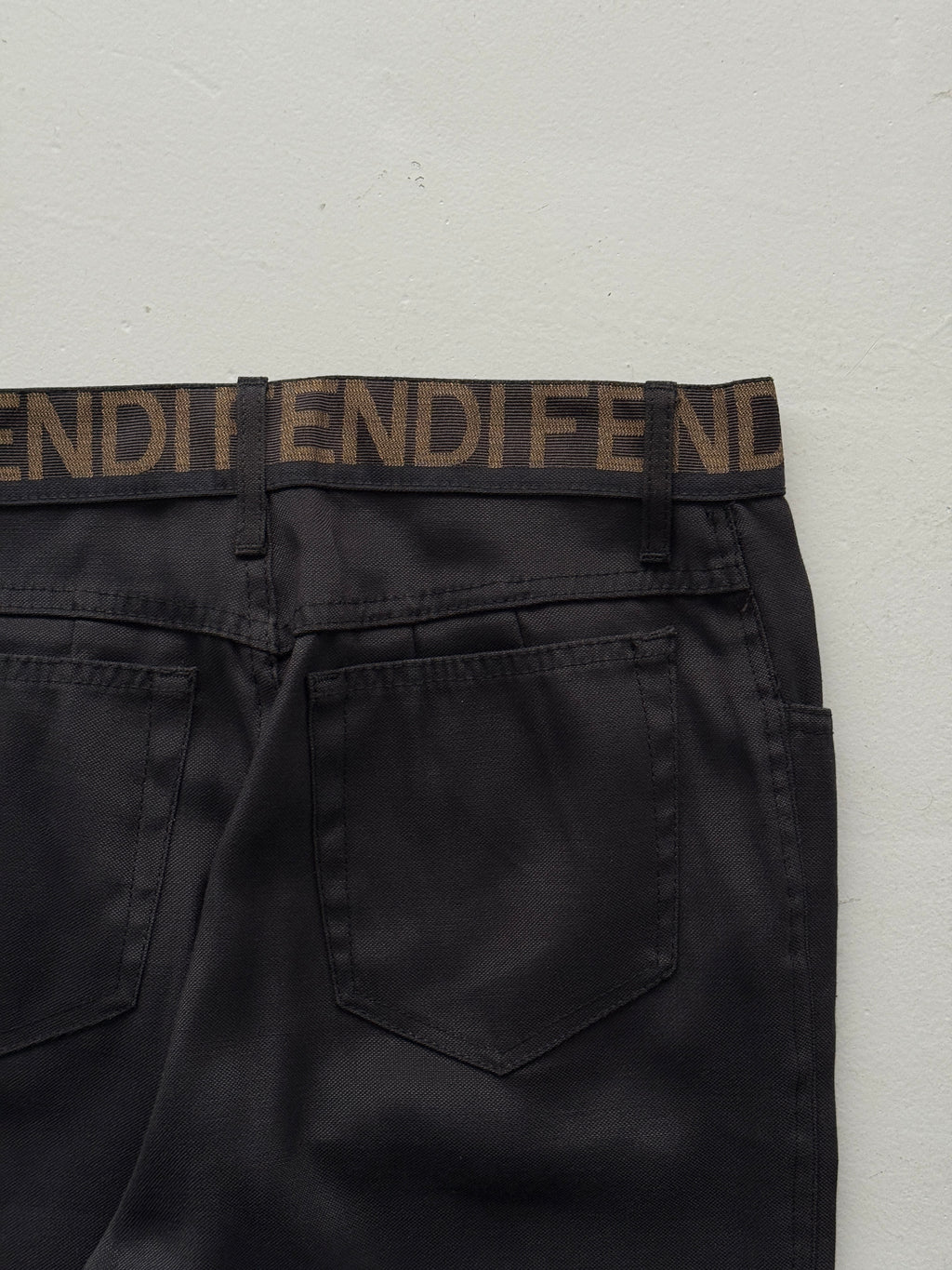 Black Fendi Designer 90's Vintage Straight Leg Denim Jeans - W30 x L28